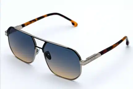 CARRERA 1135 Black Silver Sunglasses - Metal Aviator Frame