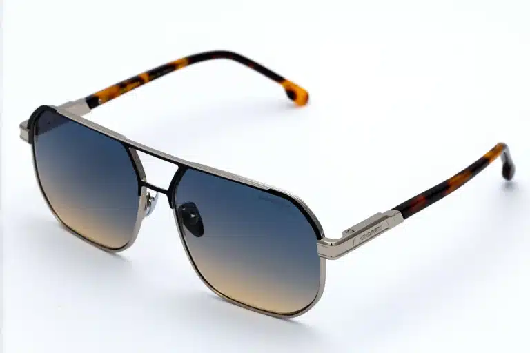 CARRERA 1135 Black Silver Sunglasses - Metal Aviator Frame