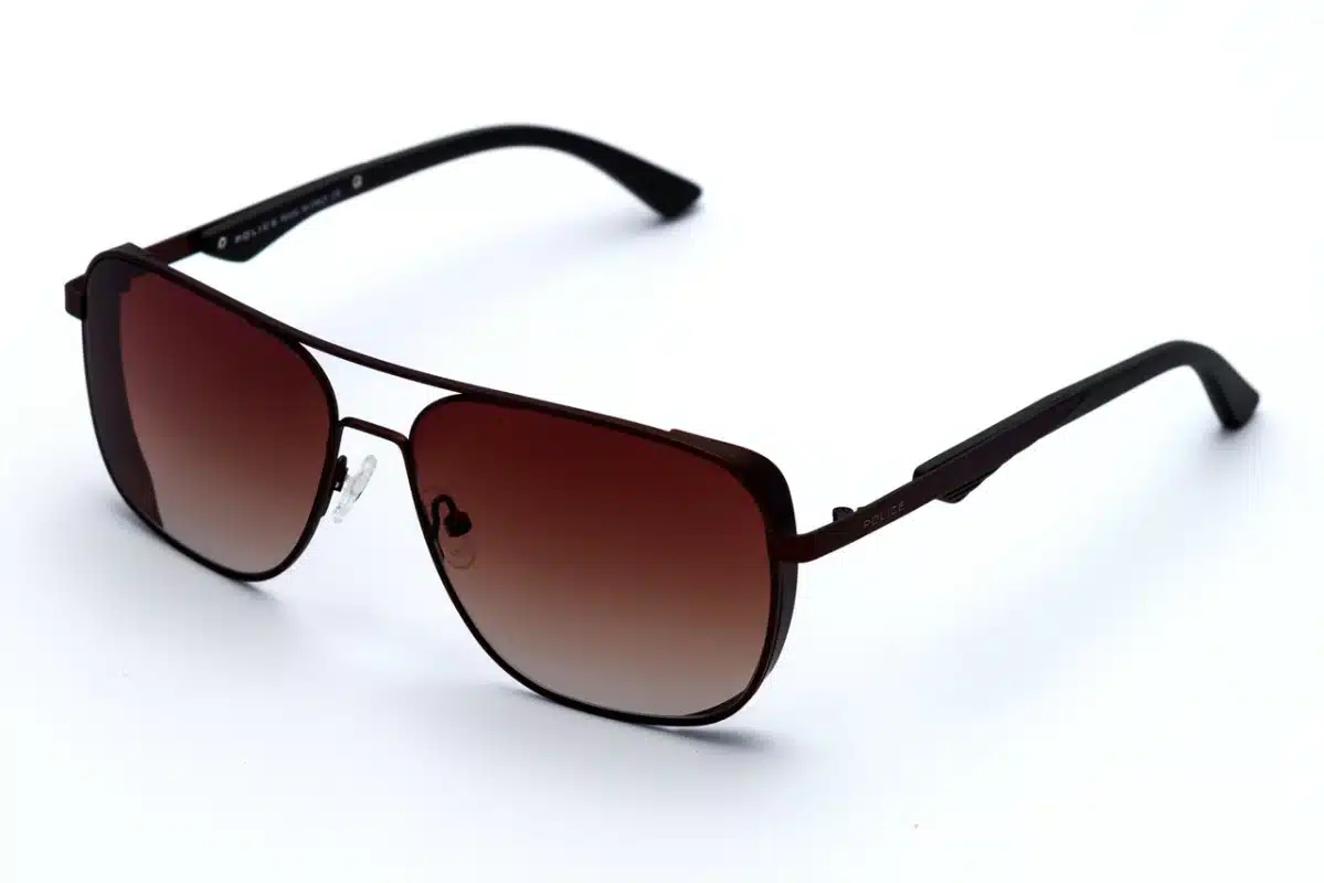 POLICE SPL722 Polarized Sunglasses - Black Square Frame