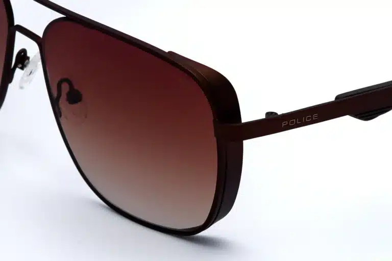 POLICE SPL722 Polarized Sunglasses - Black Square Frame