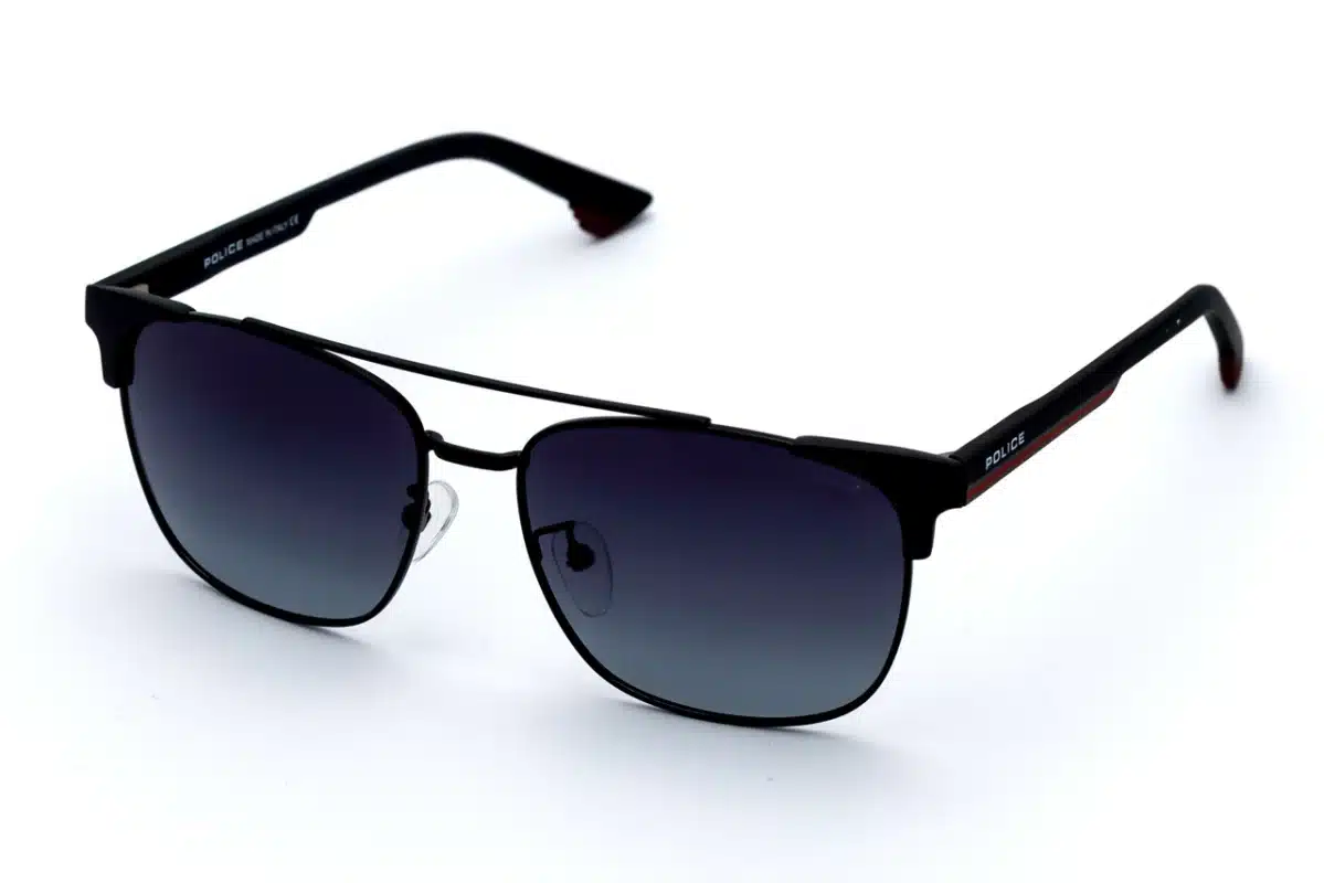 POLICE SPL574 Black Polarized Sunglasses - Metal TR90 Mix Frame