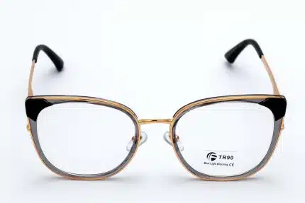 GUCCI 82033 Gold Blue Block Eyeglasses - Women's TR90 Frame