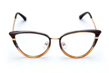FENDI 95303 Rose Gold Blue Block Eyeglasses - Women's TR90 Frame