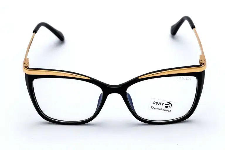 FENDI 95270 Black Blue Block Eyeglasses - Women's TR90 Cat-Eye Frame