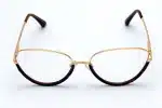 GUCCI 95385 Gold Blue Block Eyeglasses - Women's TR90 Cat-Eye Frame