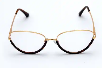 GUCCI 95385 Gold Blue Block Eyeglasses - Women's TR90 Cat-Eye Frame