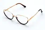 GUCCI 95385 Gold Blue Block Eyeglasses - Women's TR90 Cat-Eye Frame