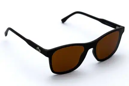 LACOSTE L970S Black Polarized TR90 Sunglasses - Unisex Sporty Square Frame