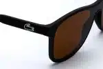 LACOSTE L970S Black Polarized TR90 Sunglasses - Unisex Sporty Square Frame
