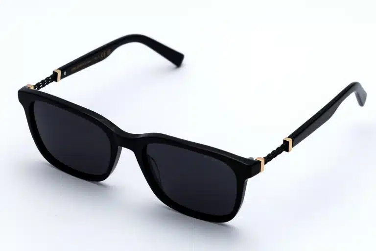 EMILIO PUCCI EP1022 Black Polarized Acetate Sunglasses - Unisex Square Frame