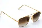 RAY-BAN RB3588 Gold Metal UV400 Sunglasses - Men's Aviator Style
