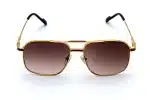 CARTIER CT0669S Gold Metal UV400 Sunglasses - Men's Pilot Square - Image 2