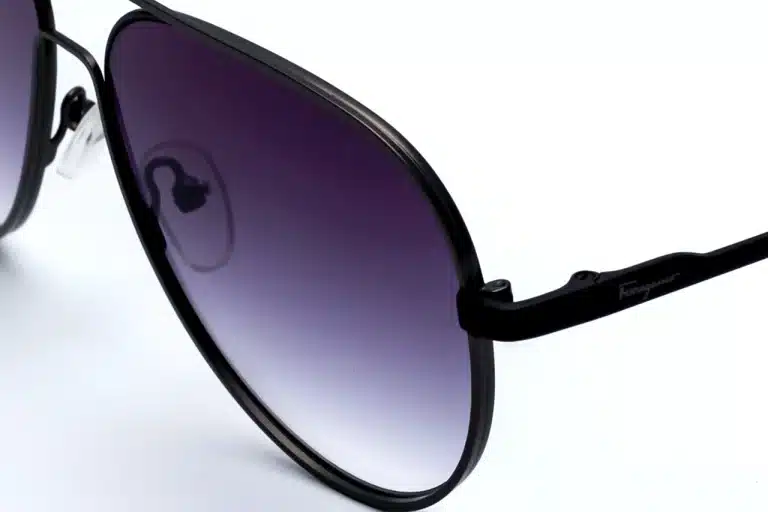 SALVATORE FERRAGAMO OLD2106 Gray Sunglasses - Metal Aviator Frame