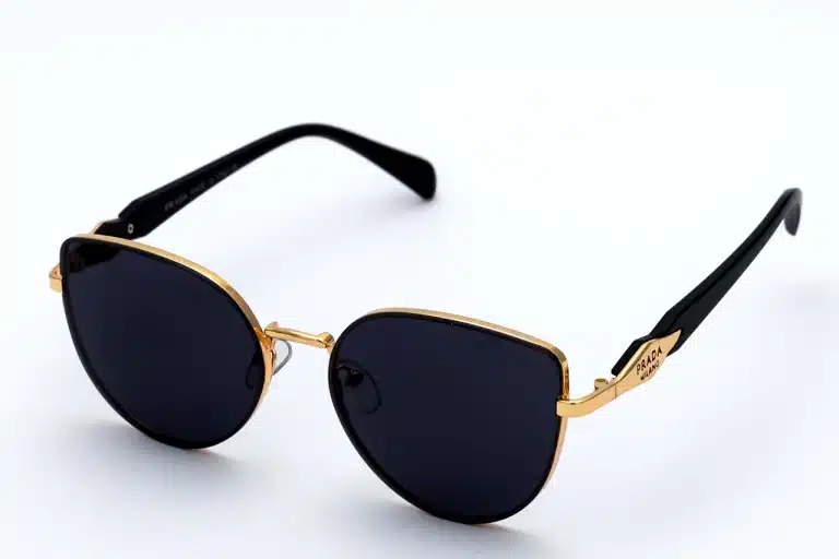 PRADA C-319 Black Metal Sunglasses - Women's Cat-Eye Frame